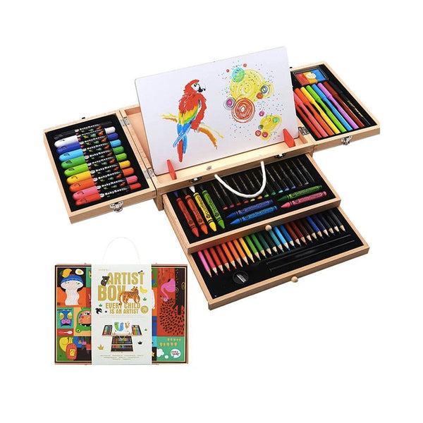 Joan Miro 74-pieces Deluxe Art Box Set in Luxe Wooden Box