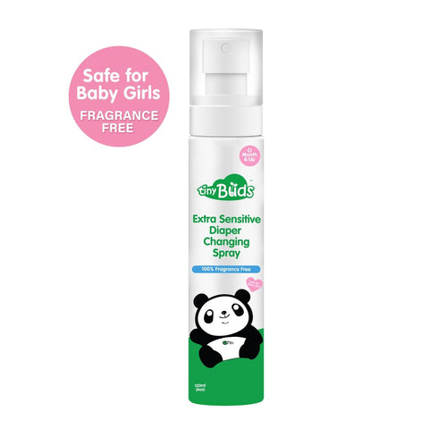 Tiny Buds Natural Diaper Changing Spray (Extra Sensitive WHITE 120ml)