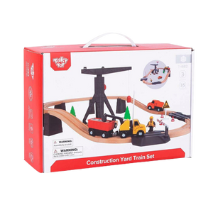 Tooky Toy Construction Yard Train Set