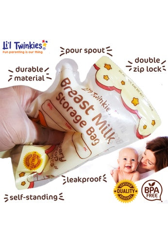 Li'l Twinkies New Clear Breast Milk Storage Bag 25's