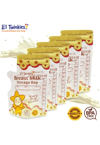 Li'l Twinkies New Clear Breast Milk Storage Bag 25's